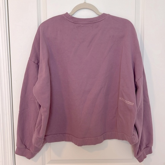 Disney WDW Mickey Mouse Genuine Mousewear Pullover Cropped Sweatshirt Plum XL - Picture 11 of 13